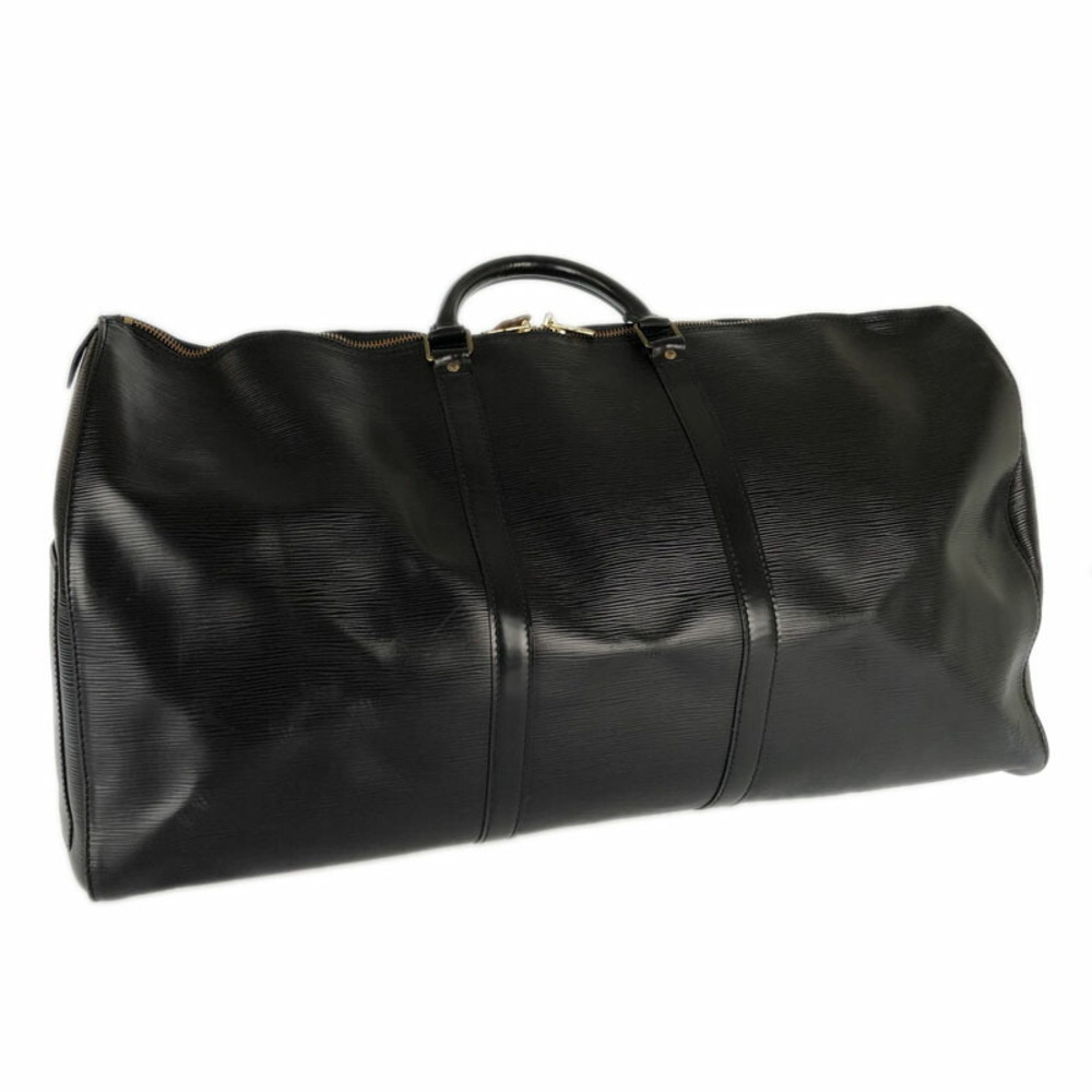 Louis Vuitton Leather Boston Noir Bag Black Keepall Epi
